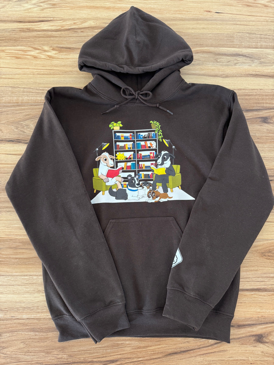 'BOOK BESTIES'  Hoodie (chocolate brown)