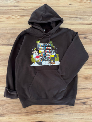 'BOOK BESTIES'  Hoodie (chocolate brown)