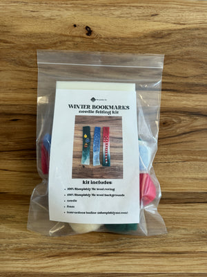 The WINTER BOOKMARKS needle felting kit