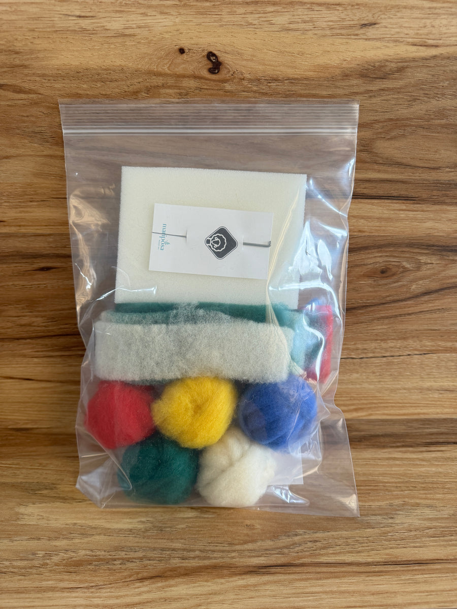 The WINTER BOOKMARKS needle felting kit