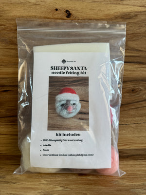 The SHEEPY SANTA ORNAMENT needle felting kit