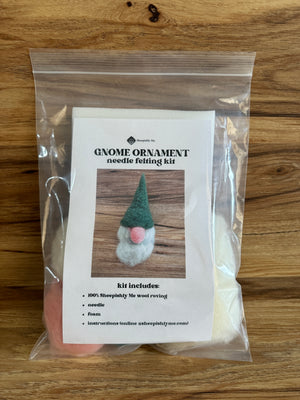 The GNOME ORNAMENT needle felting kit