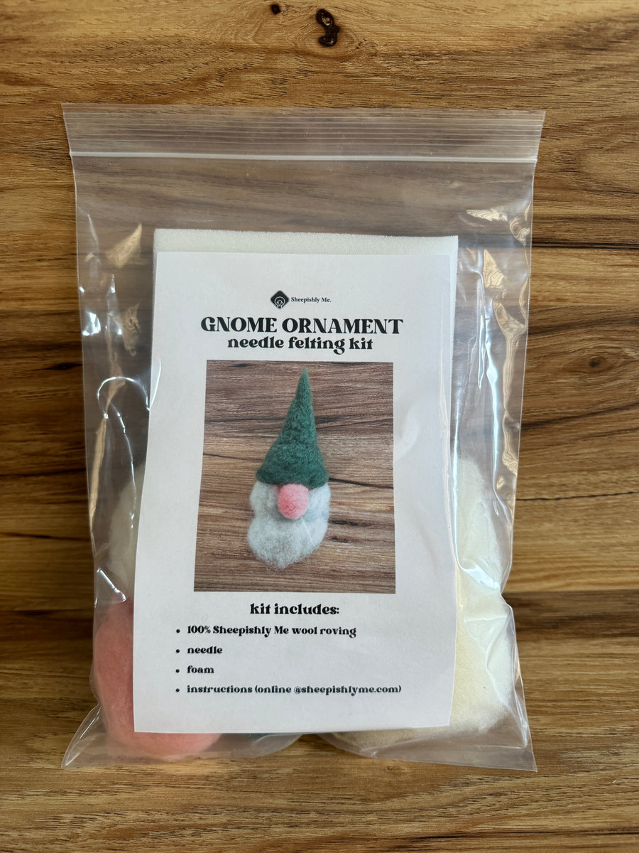 The GNOME ORNAMENT needle felting kit