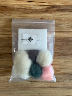 The GNOME ORNAMENT needle felting kit