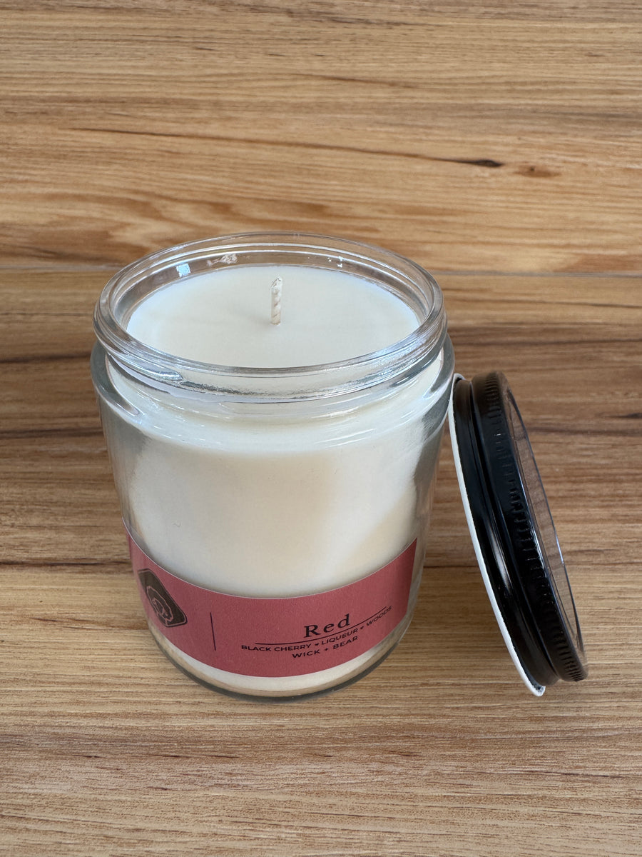 Sheepishly Me Valentine's Candle ~ RED