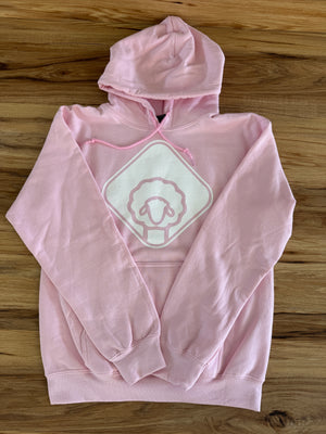 Sheepishly Me Valentine's Hoodie (pink/white)