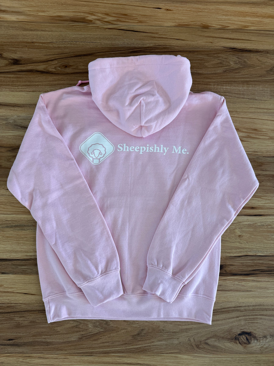 Sheepishly Me Valentine's Hoodie (pink/white)