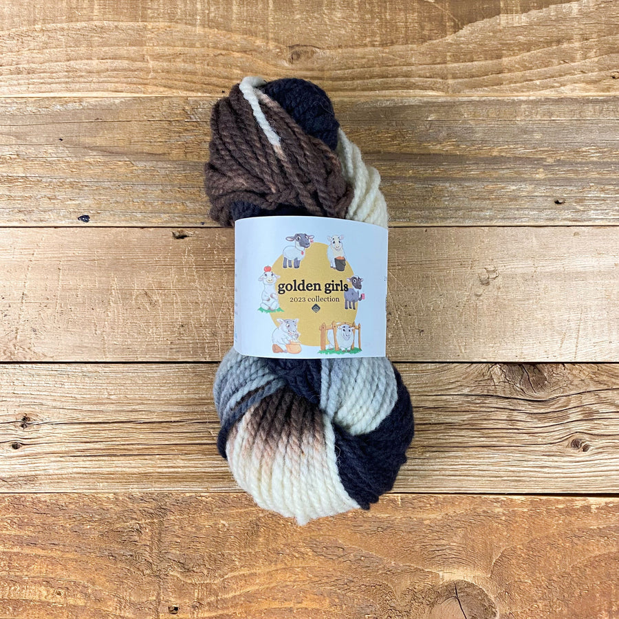 The Sheepishly Me® WINTER COLLECTION 2023 ~ 'The Golden Girls' Blended Wool (2 PLY WORSTED)