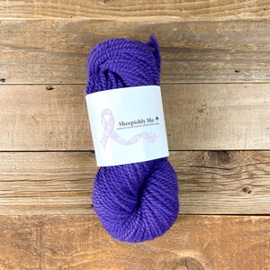 The Sheepishly Me®  2023 'All Cancer' Awareness PURPLE BLENDED WOOL (2 PLY WORSTED)