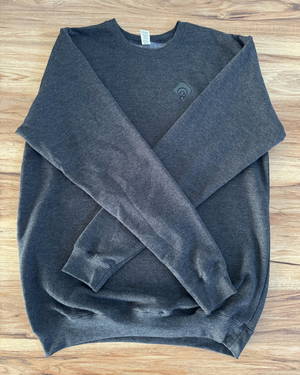 Sheepishly Me crewneck (heather black)