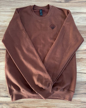 Sheepishly Me crewneck (cocoa)