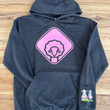 Load image into Gallery viewer, Besties 'GALENTINES' hoodie (charcoal/pink)
