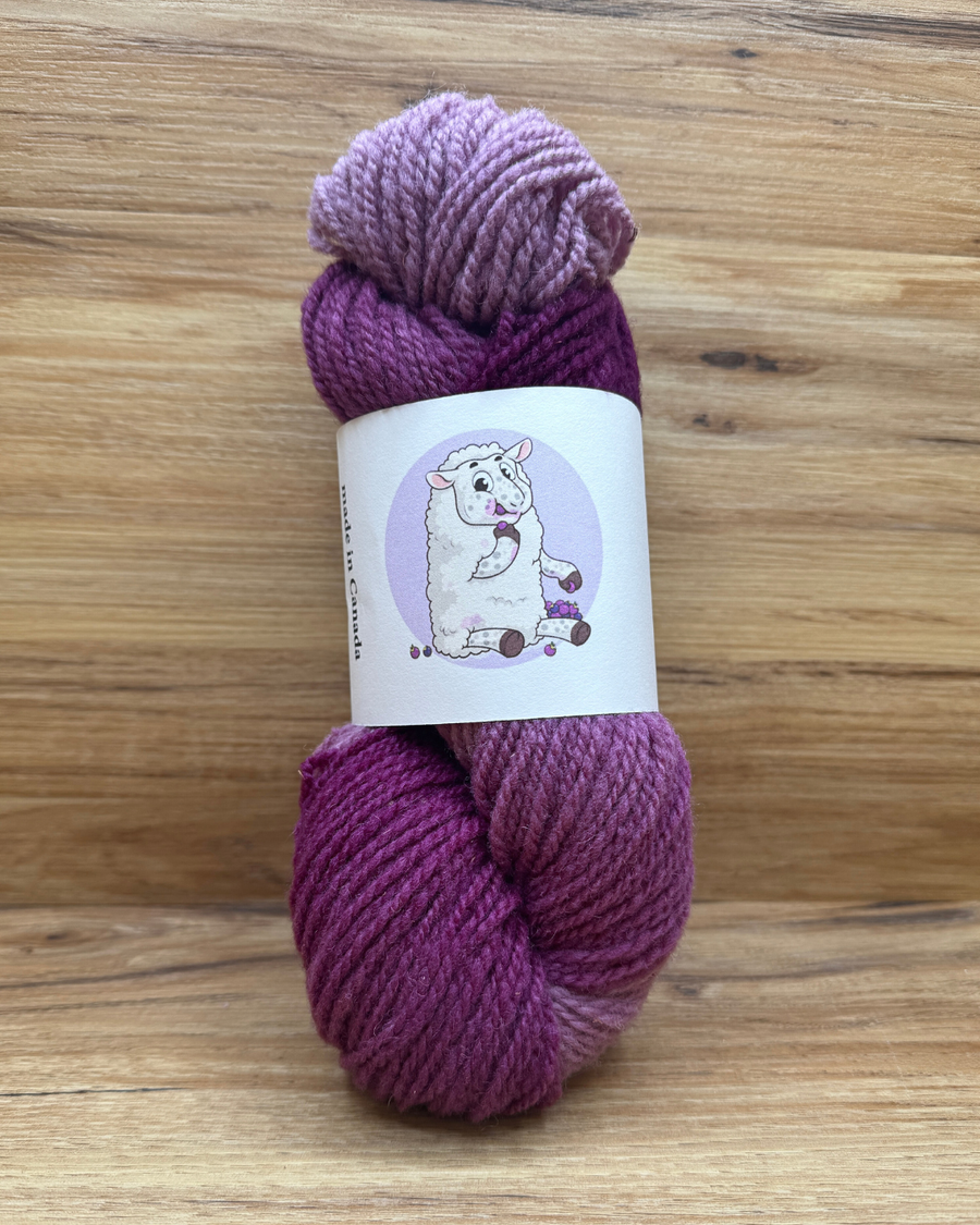 Visions of Sugar Plums blended wool skein